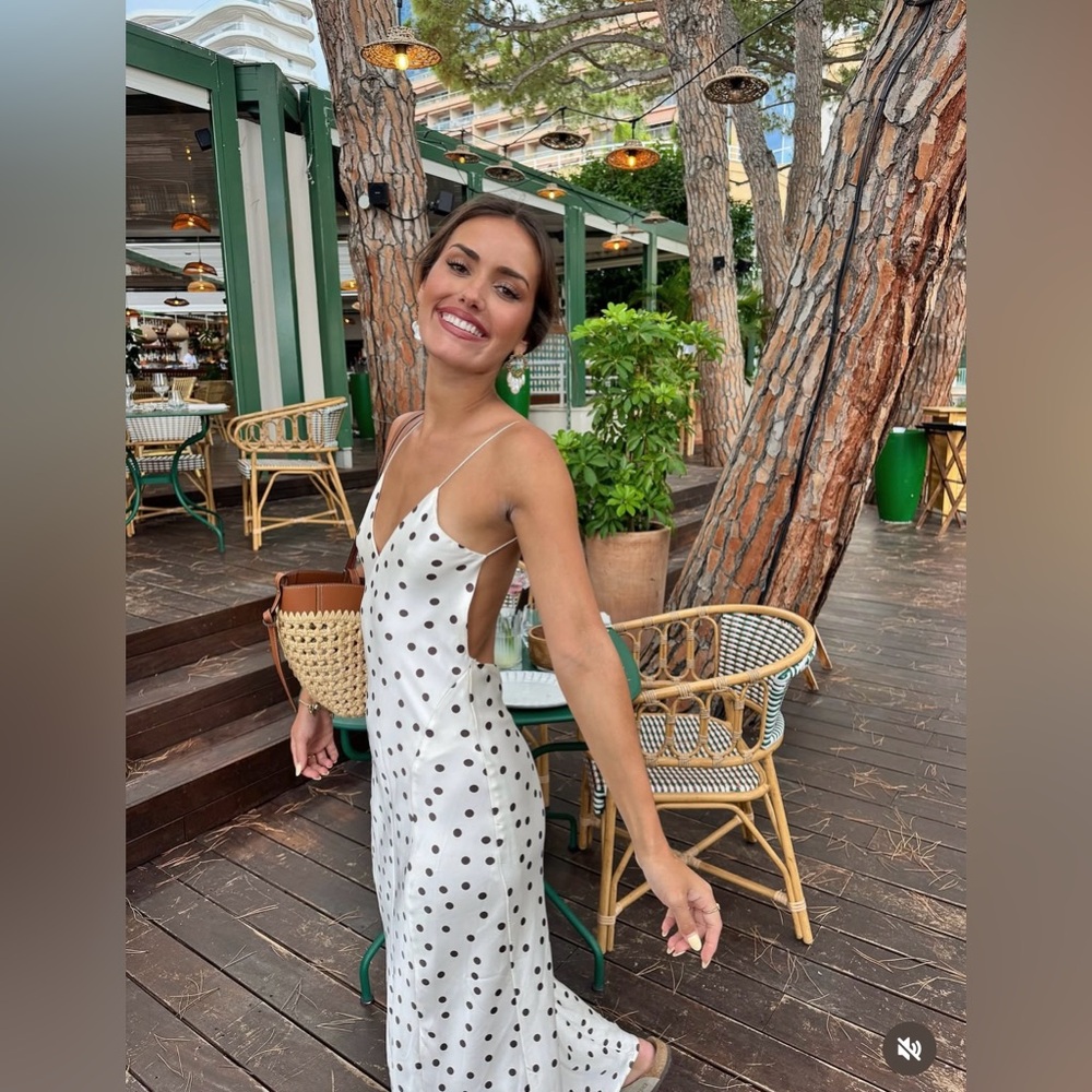 Zara White Polka Dot Slip Dress - Picture 11 of 16